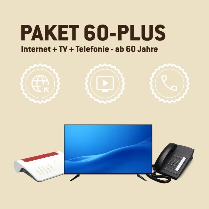 Paket 60 Plus: Internet, TV, Telefonie